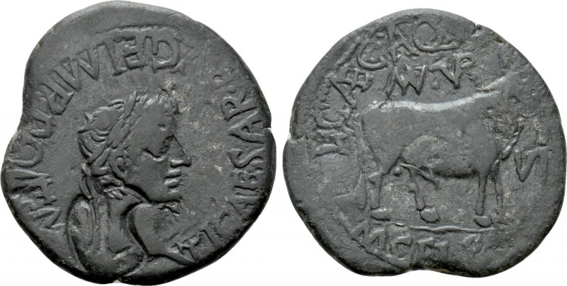 SPAIN. Turiaso. Tiberius (14-37). Ae As. L. Caecilius Aquinus and M. Gels Palud-...