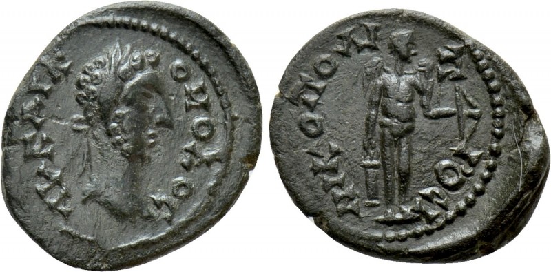 MOESIA INFERIOR. Nicopolis ad Istrum. Commodus (177-192). Ae

Obv: AV KAI KOMO...