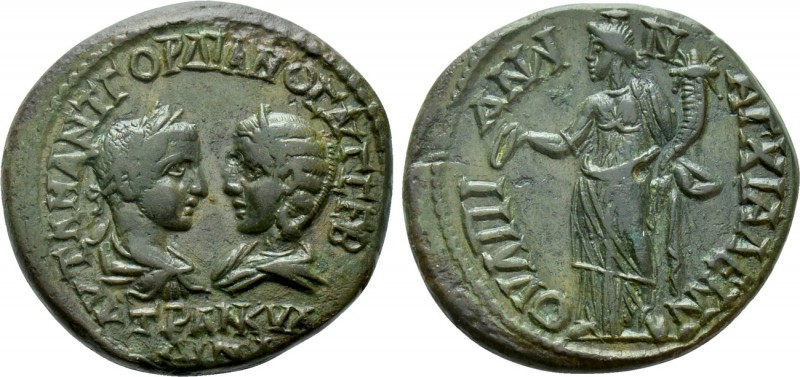 THRACE. Anchialus. Gordian III, with Tranquillina (238-244). Ae

Obv: AVT K M ...