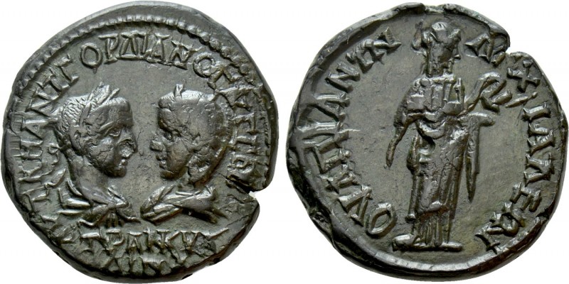 THRACE. Anchialus. Gordian III, with Tranquillina (238-244). Ae

Obv: AVT K M ...