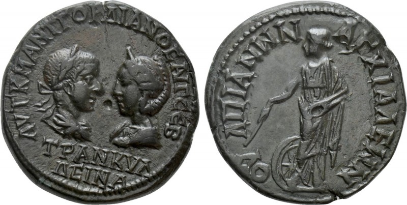 THRACE. Anchialus. Gordian III, with Tranquillina (238-244). Ae

Obv: AVT K M ...