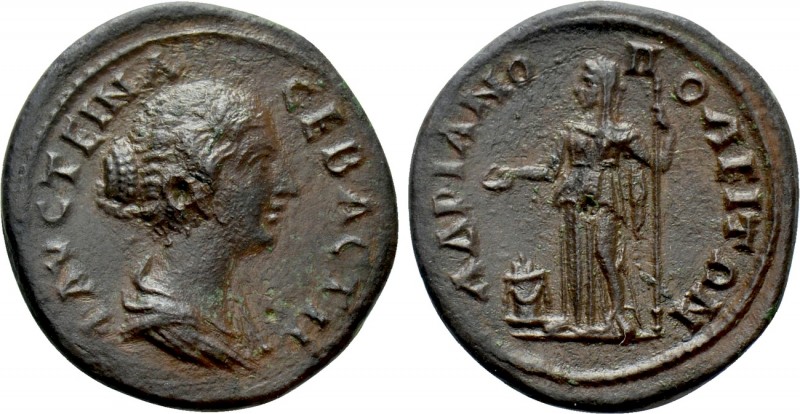 THRACE. Hadrianopolis. Faustina II (Augusta, 147-175). Ae

Obv: ΦAVCTEINA CEBA...