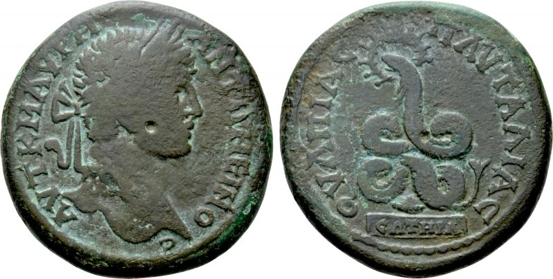 THRACE. Pautalia. Caracalla (198-217). Ae

Obv: AVT K M AVPH ANTΩNEINOC. Laure...