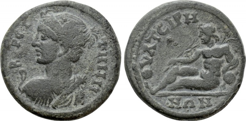LYDIA. Thyateira. Pseudo-autonomous (2nd-3rd century AD). Ae

Obv: BOPEITHNH. ...