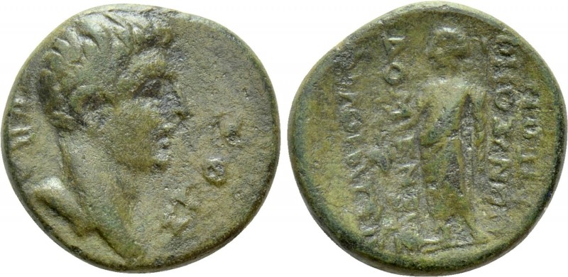 PHRYGIA. Dionysopolis. Tiberius (14-37). Ae. Idomeneus, philopatris

Obv: ΣΕΒΑ...
