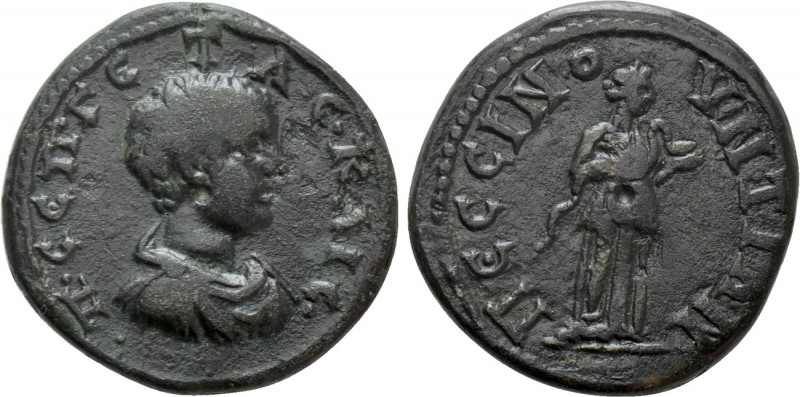 GALATIA. Pessinus. Geta (Caesar, 198-209). Ae

Obv: Π CЄΠ ΓЄTAC KAIC. Barehead...