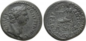CARIA. Antioch ad Maeandrum. Domitian (81-96). Ae. Ti. Kl. Aglaos Frougi, epimeletheis