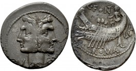 C. FONTEIUS. Denarius (114-113 BC). Rome