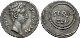 AUGUSTUS (27 BC-AD 14). Denarius. Colonia Caesaraugusta