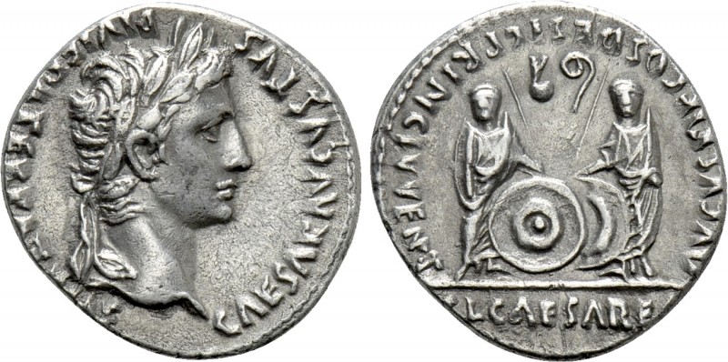 AUGUSTUS (27 BC-14 AD). Denarius. Lugdunum

Obv: CAESAR AVGVSTVS DIVI F PATER ...