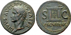 DIVUS AUGUSTUS (Died 14). Dupondius. Rome. Struck under Tiberius