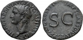 TIBERIUS (Died AD 37). Restoration issue struck under Titus (AD 80). As. Rome
