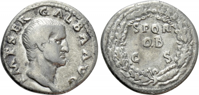 GALBA (68-69). Denarius. Rome

Obv: IMP SER GALBA AVG. Bare head right. Rev: S...
