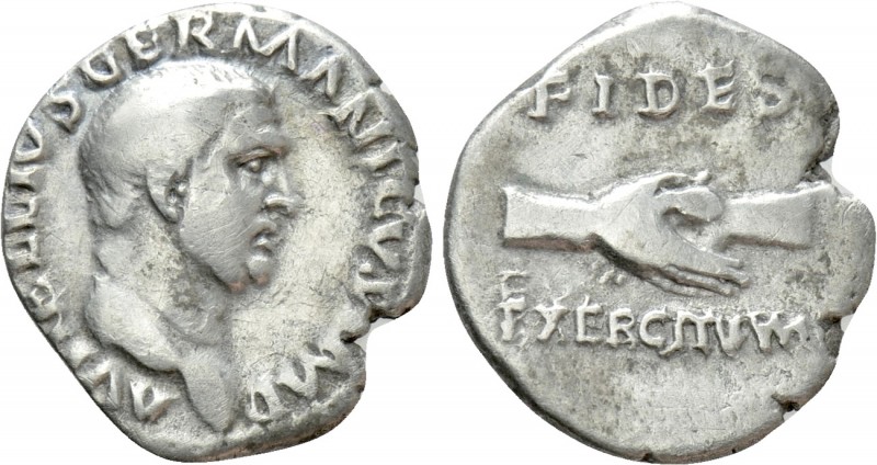 VITELLIUS (69). Denarius. Rome

Obv: A VITELLIVS GERMANICVS IMP. Bare head rig...