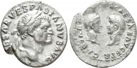 VESPASIAN with TITUS and DOMITIAN as Caesares (69-79). Denarius. Rome