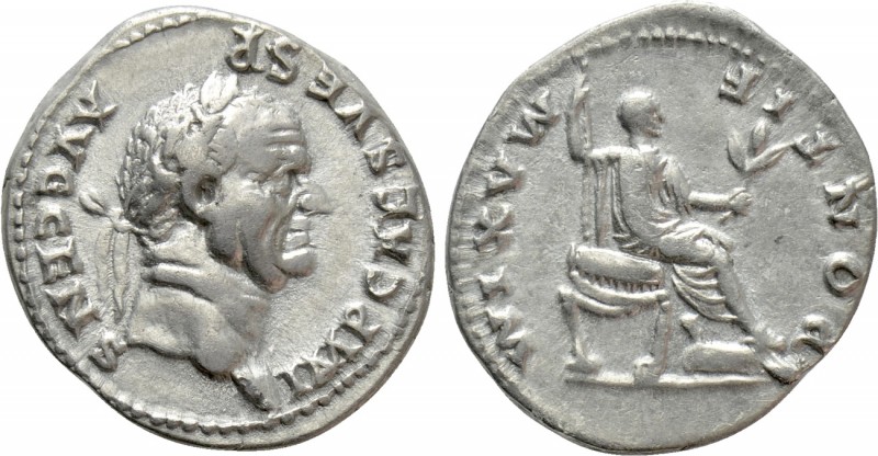VESPASIAN (69-79). Denarius. Rome

Obv: IMP CAES VESP AVG CENS. Laureate head ...