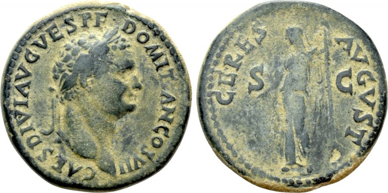 DOMITIAN (Caesar, 69-81). Dupondius or As. Uncertain Thracian mint

Obv: CAES ...