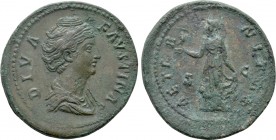 DIVA FAUSTINA I (Died 140/1). Sestertius. Rome
