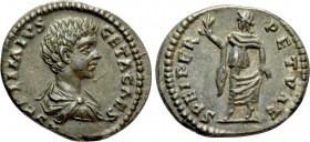 GETA (209-211). Denarius. Laodicea ad Mare