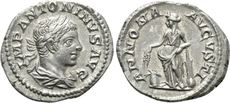 ELAGABALUS (218-222). Denarius. Rome

Obv: IMP ANTONINVS AVG. Laureate and dra...