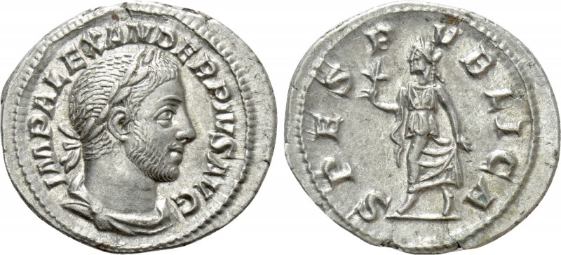 SEVERUS ALEXANDER (222-235). Denarius. Rome

Obv: IMP ALEXANDER PIVS AVG. Laur...