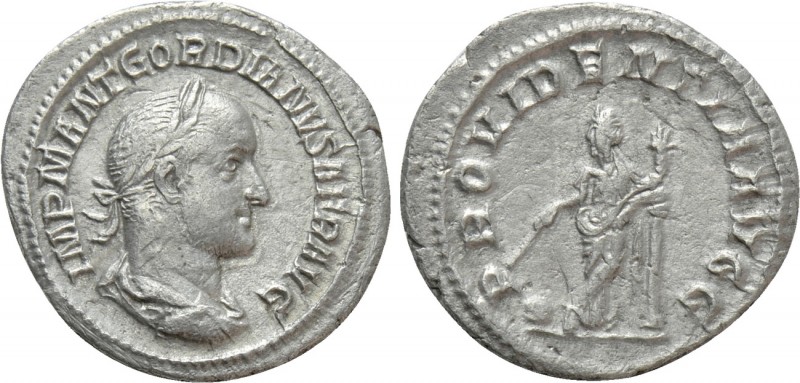 GORDIAN II (238). Denarius. Rome

Obv: IMP M ANT GORDIANVS AFR AVG. Laureate, ...