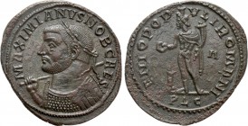 GALERIUS MAXIMIANUS (Caesar, 293-305). Follis. Lugdunum