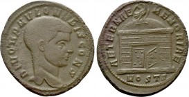 DIVUS ROMULUS (Died 309). Follis. Ostia
