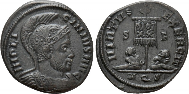 LICINIUS I (308-324). Follis. Aquileia

Obv: IMP LICINIVS AVG. Helmeted and cu...