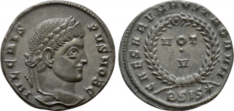 CRISPUS (Caesar, 316-326). Follis. Siscia

Obv: IVL CRISPVS NOB C. Laureate he...