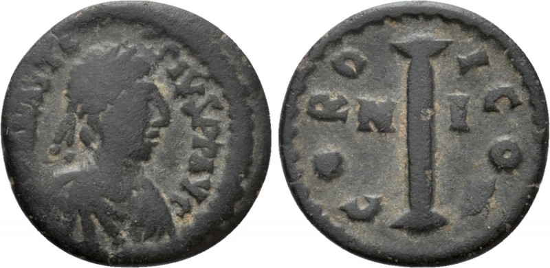 ANASTASIUS I (491-518). Decanummium. Nicomedia

Obv: D N ANASTASIVS P P AVC. D...