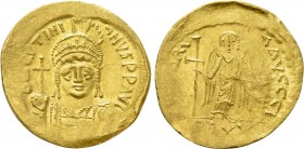 JUSTINIAN I (527-565). GOLD Solidus. Constantinople. Light weight issue of 20 siliquae