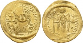 JUSTINIAN I (527-565). GOLD Solidus. Ravenna