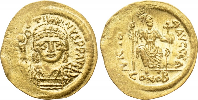 JUSTIN II (565-578). GOLD Solidus. Constantinople

Obv: D N IVSTINVS P P AVG. ...