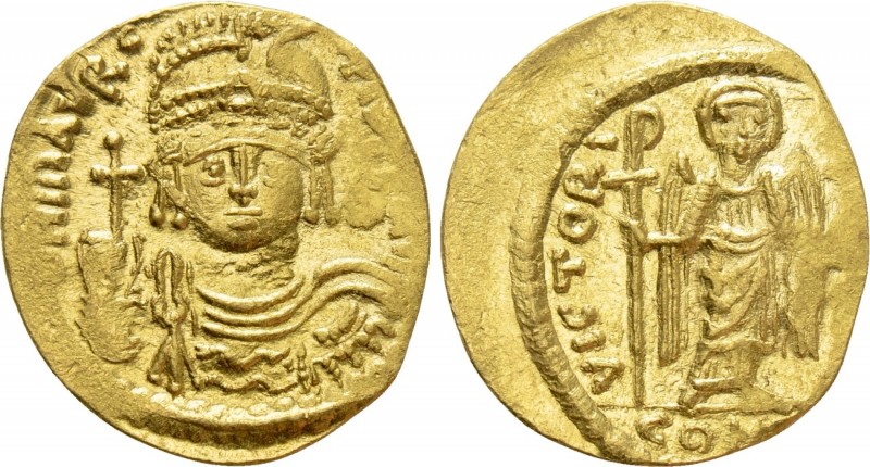 MAURICE TIBERIUS (582-602). GOLD Solidus. Constantinople

Obv: δ N MAVRC TIЬ P...