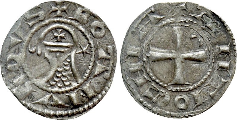 CRUSADERS. Antioch. Bohémond III (1163-1201). BI Denier

Obv: + BOAИVИDVS. Hel...