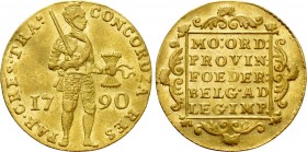 NETHERLANDS. Batavian Republic (1796-1805). GOLD Ducat (1790). Utrecht
