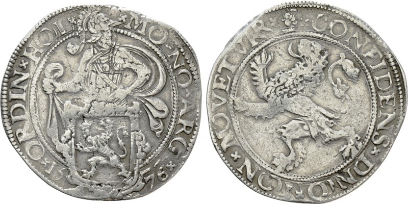 NETHERLANDS. Holland. Lion Dollar or Leeuwendaalder (1576)

Obv: MO NO ARG ORD...
