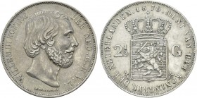 NETHERLANDS. Utrecht. Willem III (1849-1890). 2 1/2 Gulden (1870). Utrecht