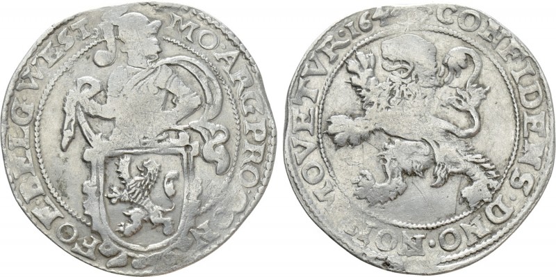 NETHERLANDS. West Friesland. Lion Dollar or Leeuwendaalder (1644)

Obv: MO ARG...