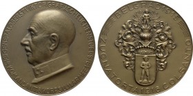 AUSTRIA. Bronze Plaque (1929). By R. Pfeffer. Commemorating the Generaloberst Viktor Graf von Scheuchenstuel (1857-1938)