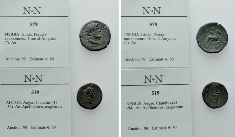 2 Roman Provincial Coins

Obv: . Rev: . . Condition: See picture. Weight: g. D...
