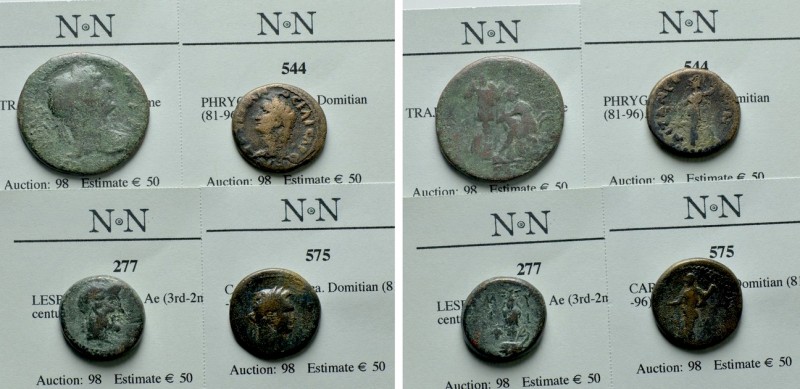 4 Greek and Roman Coins

Obv: . Rev: . . Condition: See picture. Weight: g. Di...
