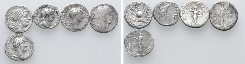 5 Roman Denarii; Nero , Hadrian etc

Obv: . Rev: . . Condition: See picture. W...