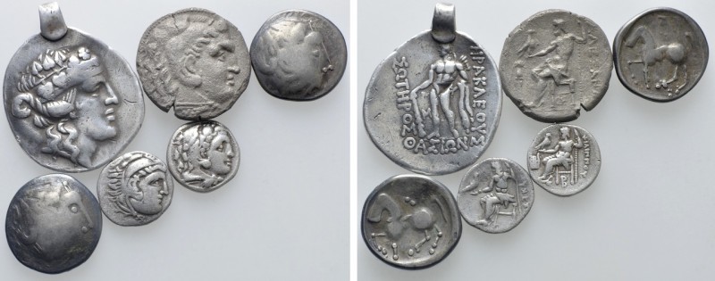6 Celtic and Greek coins; Tetradrachms etc

Obv: . Rev: . . Condition: See pic...