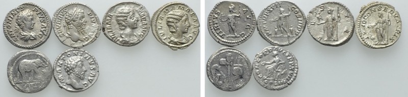 6 Denarii; Julius Caesar, Marcus Aurelius etc

Obv: . Rev: . . Condition: See ...