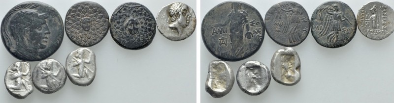 7 Greek Coins

Obv: . Rev: . . Condition: See picture. Weight: g. Diameter: mm...