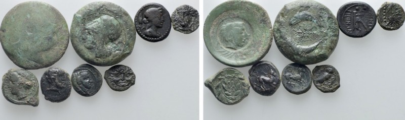 8 Greek Coins of Sicily

Obv: . Rev: . . Condition: See picture. Weight: g. Di...
