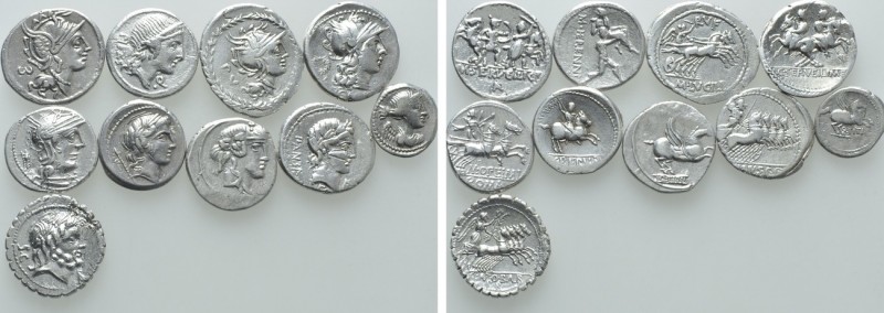 10 Roman Republican Coins

Obv: . Rev: . . Condition: See picture. Weight: g. ...