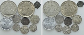 10 Medieval and Modern Coins of France, Italy etc